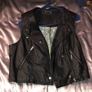 Black leather jacket